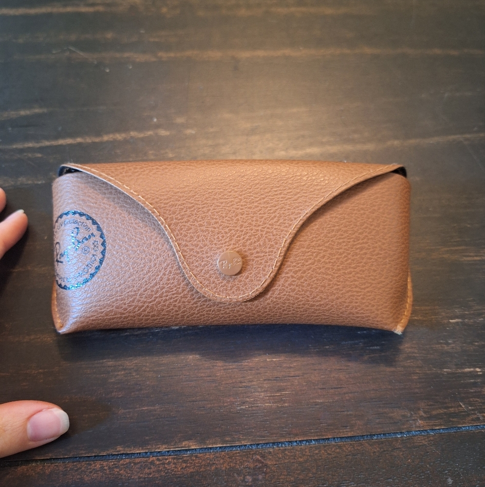 Ray-Ban Brown Leather Eyewear Case